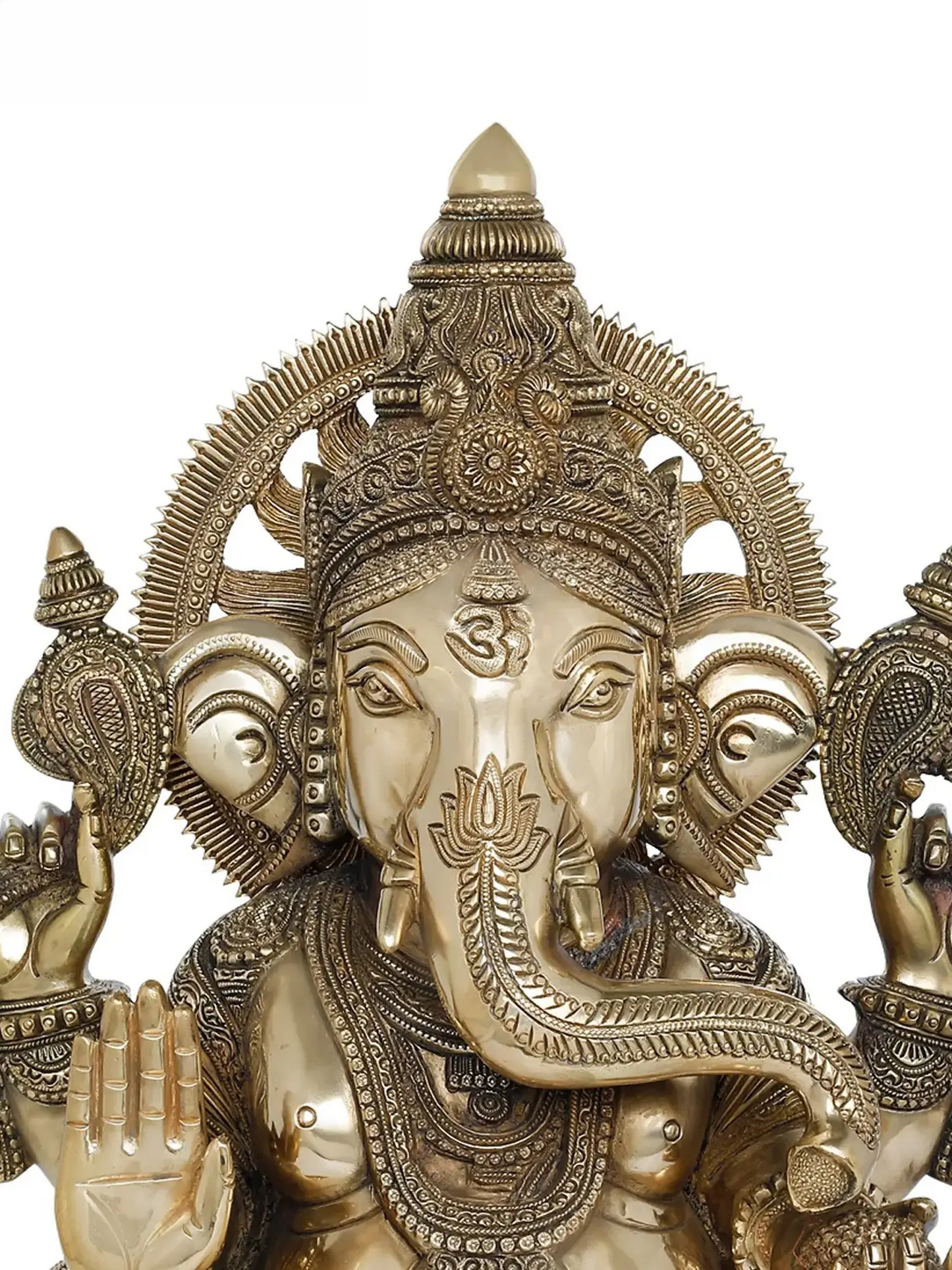 Brassaura™ Brass Ganesha Statue | Height 19 Inches & Weight 21.50 kgs
