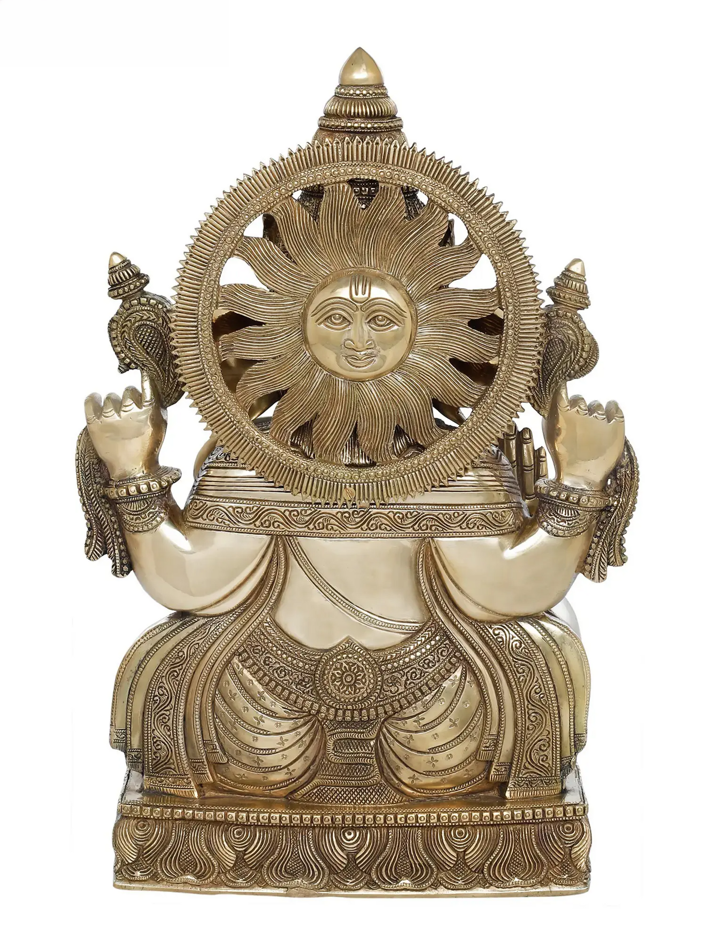 Brassaura™ Brass Ganesha Statue | Height 19 Inches & Weight 21.50 kgs