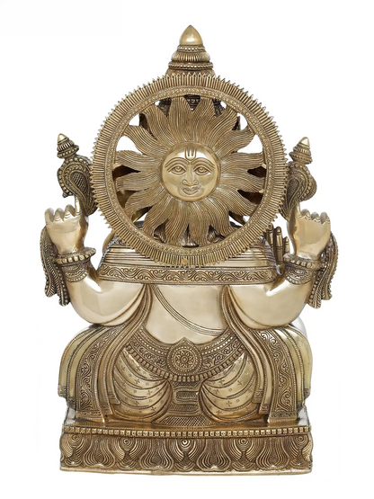 Brassaura™ Brass Ganesha Statue | Height 19 Inches & Weight 21.50 kgs
