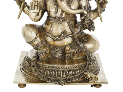 Brassaura™ Brass Ganesha Statue | Height 20 Inches & Weight 23.30 kgs