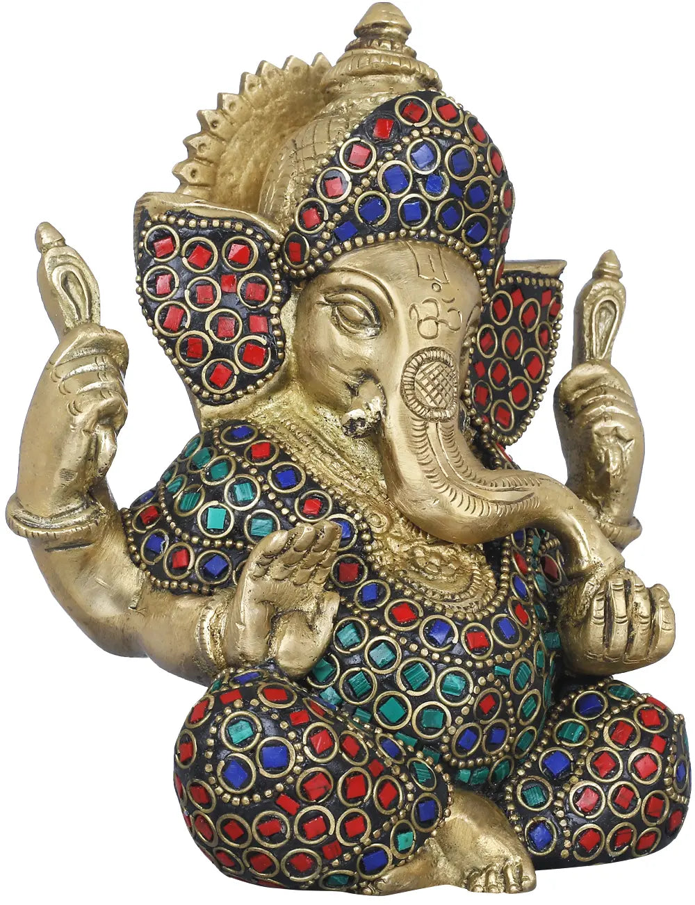 Brassaura™ Brass Ganesha Statue | Height 6 Inches & Weight 1.50 kgs