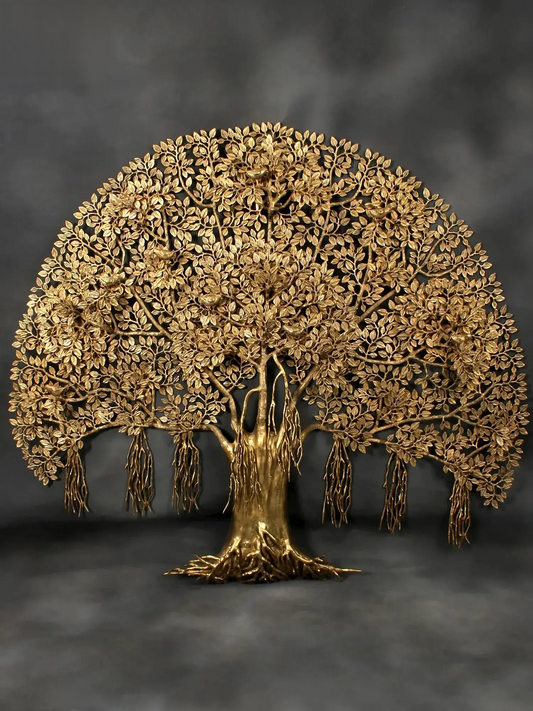 Brassaura® Brass Tree of Life Kalpvriksha Statue | Height 55.91 Inches & Weight 53 kg