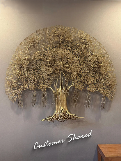 Brassaura® Brass Tree of Life Kalpvriksha Statue | Height 55.91 Inches & Weight 53 kg