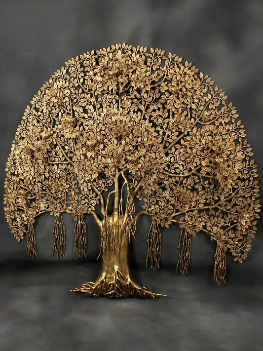 Brassaura® Brass Tree of Life Kalpvriksha Statue | Height 55.91 Inches & Weight 53 kg