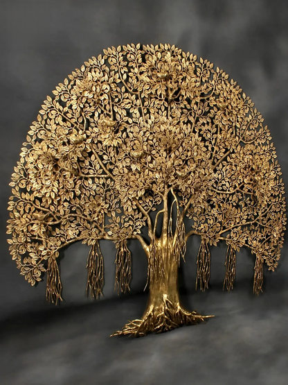 Brassaura® Brass Tree of Life Kalpvriksha Statue | Height 55.91 Inches & Weight 53 kg