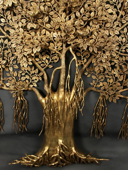 Brassaura® Brass Tree of Life Kalpvriksha Statue | Height 55.91 Inches & Weight 53 kg