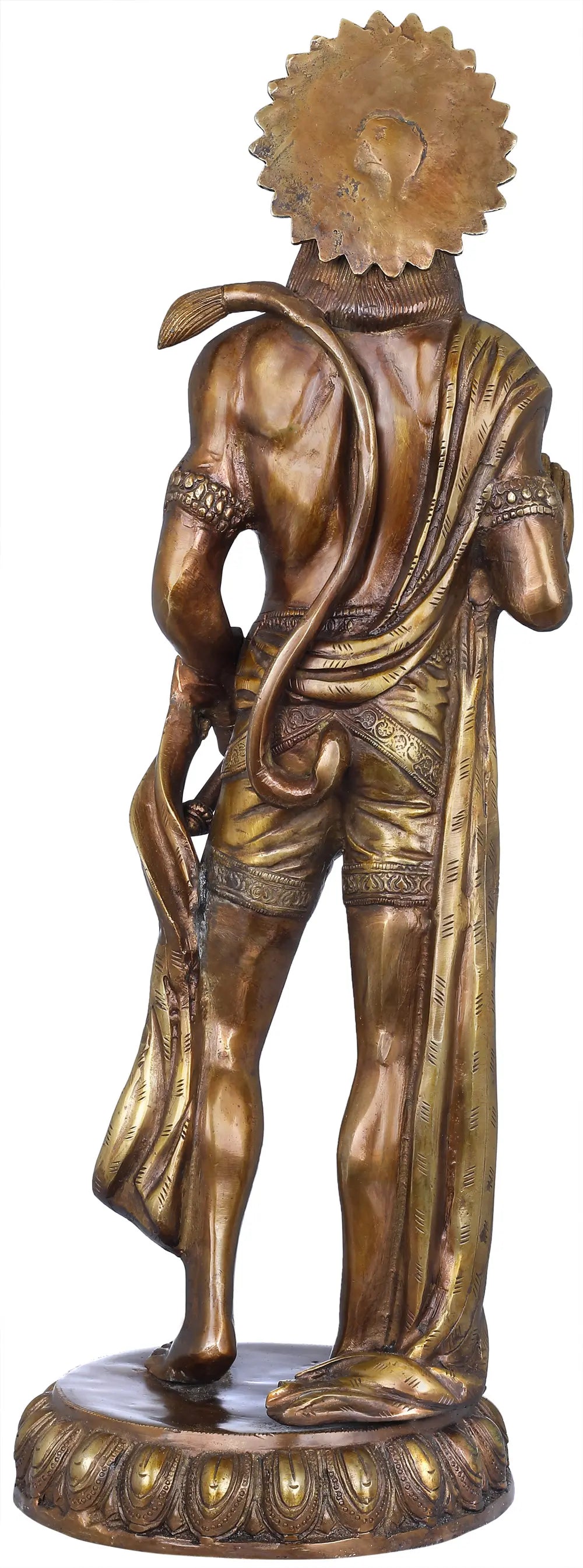 Brassaura® Standing Blessing Hanuman Statue | Brass | Height 22.6 Inches & Weight 9.80 kgs
