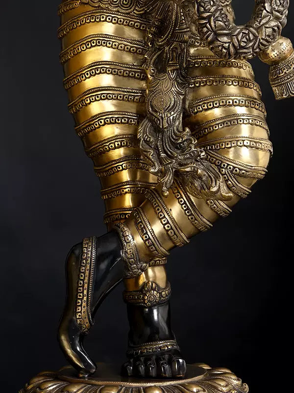 Brassaura® Brass Krishna Statue | Height 45 Inches & Weight 52 kg