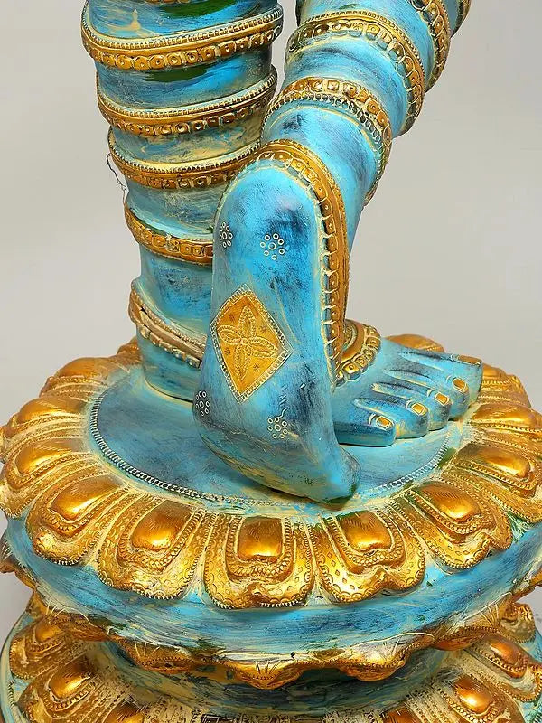 Brassaura® Brass Krishna Statue | Height 45 Inches & Weight 52 kg