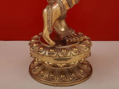 Brassaura® Brass Krishna Statue | Height 45 Inches & Weight 52 kg