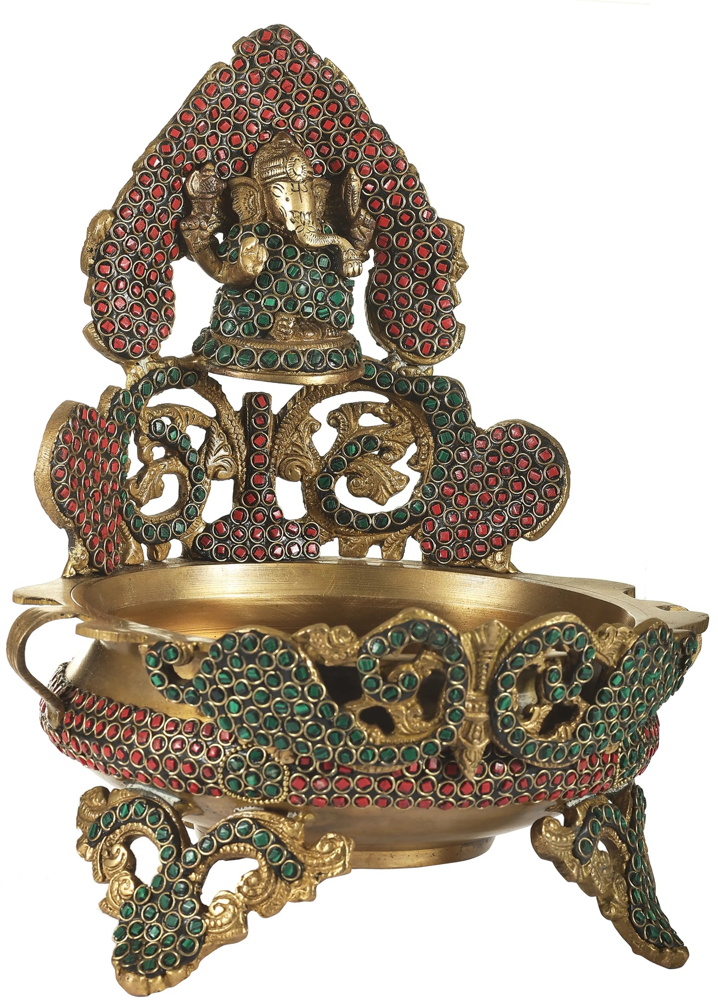 Brassaura™ Brass Ganesh Urli Bowl for Entrance & Festive Home Decor | 11 Inches | 3.22 kgs