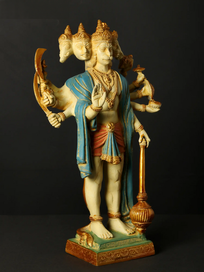 ब्रासौरा® पंचमुखी हनुमान मूर्ति | पवित्र पाँच-मुखी हनुमान प्रतिमा | ऊँचाई 14.37 इंच और वज़न 5.38 किग्रा