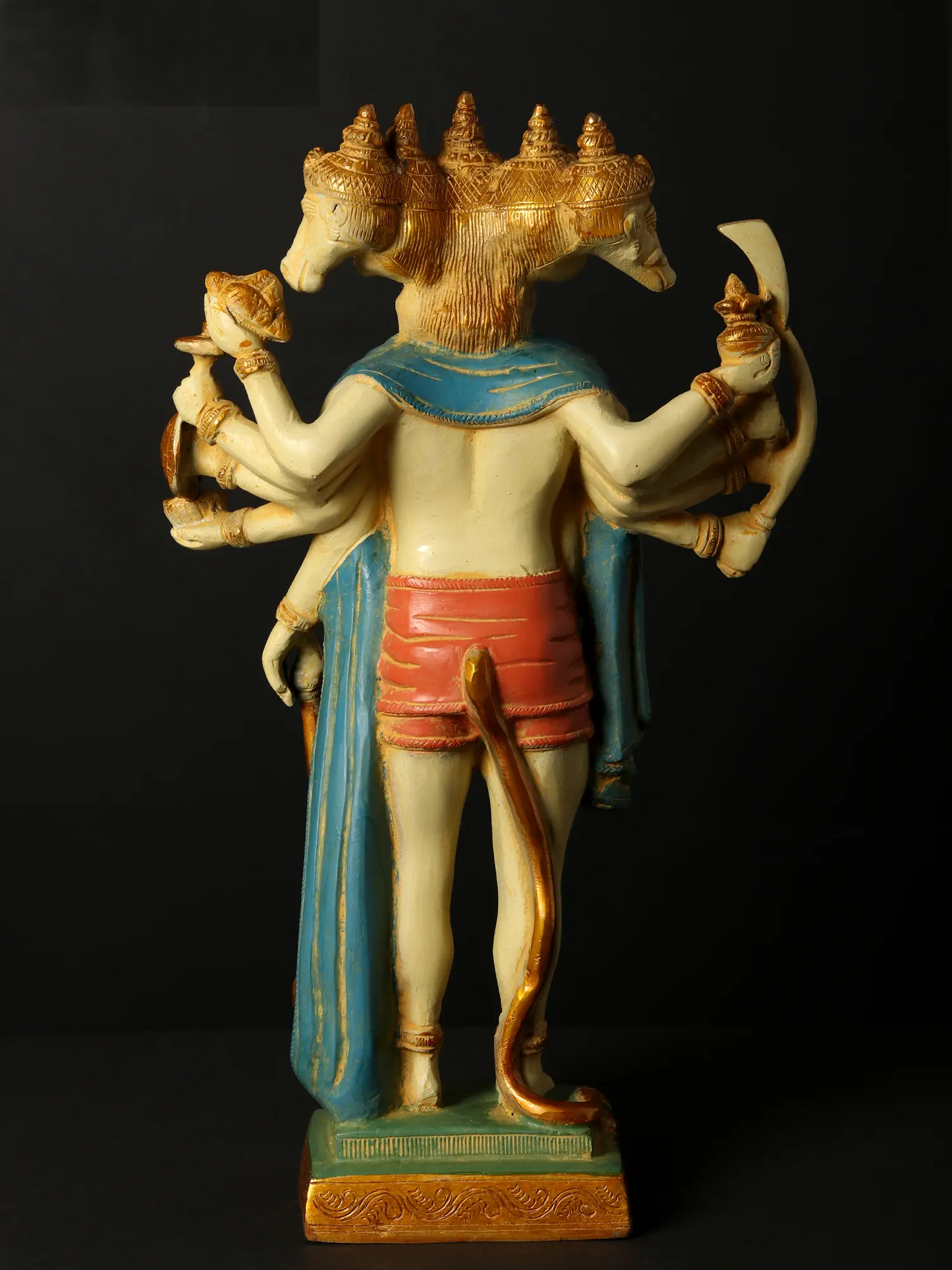 ब्रासौरा® पंचमुखी हनुमान मूर्ति | पवित्र पाँच-मुखी हनुमान प्रतिमा | ऊँचाई 14.37 इंच और वज़न 5.38 किग्रा