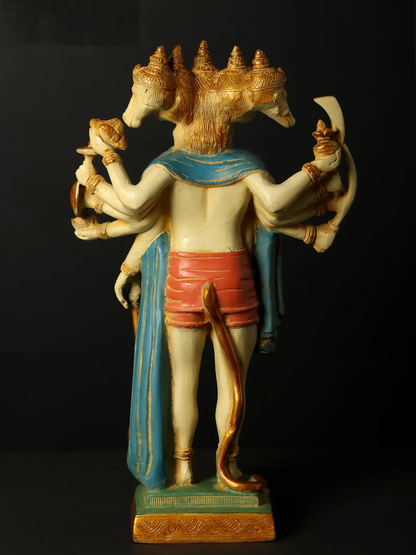 ब्रासौरा® पंचमुखी हनुमान मूर्ति | पवित्र पाँच-मुखी हनुमान प्रतिमा | ऊँचाई 14.37 इंच और वज़न 5.38 किग्रा