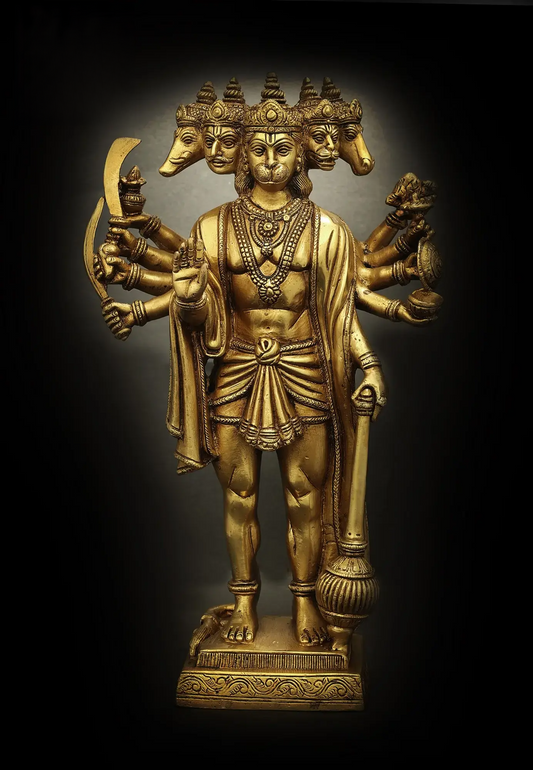 ब्रसौड़ा® पंचमुखी हनुमान मूर्ति | पवित्र पंचमुखी हनुमान प्रतिमा | ऊंचाई 14.37 इंच और वज़न 5.38 किग्रा