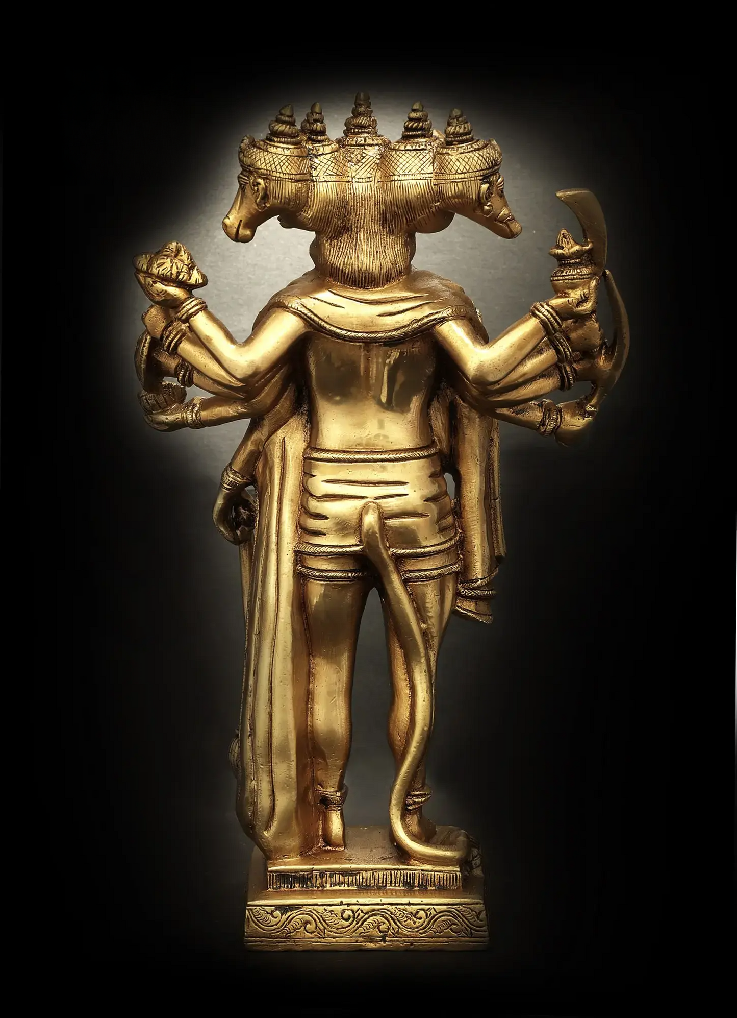 Brassaura®Panchamukhi Hanuman Statue | Sacred Five-Faced Hanuman Idol | Height 14.37 Inches & Weight 5.38 kgs