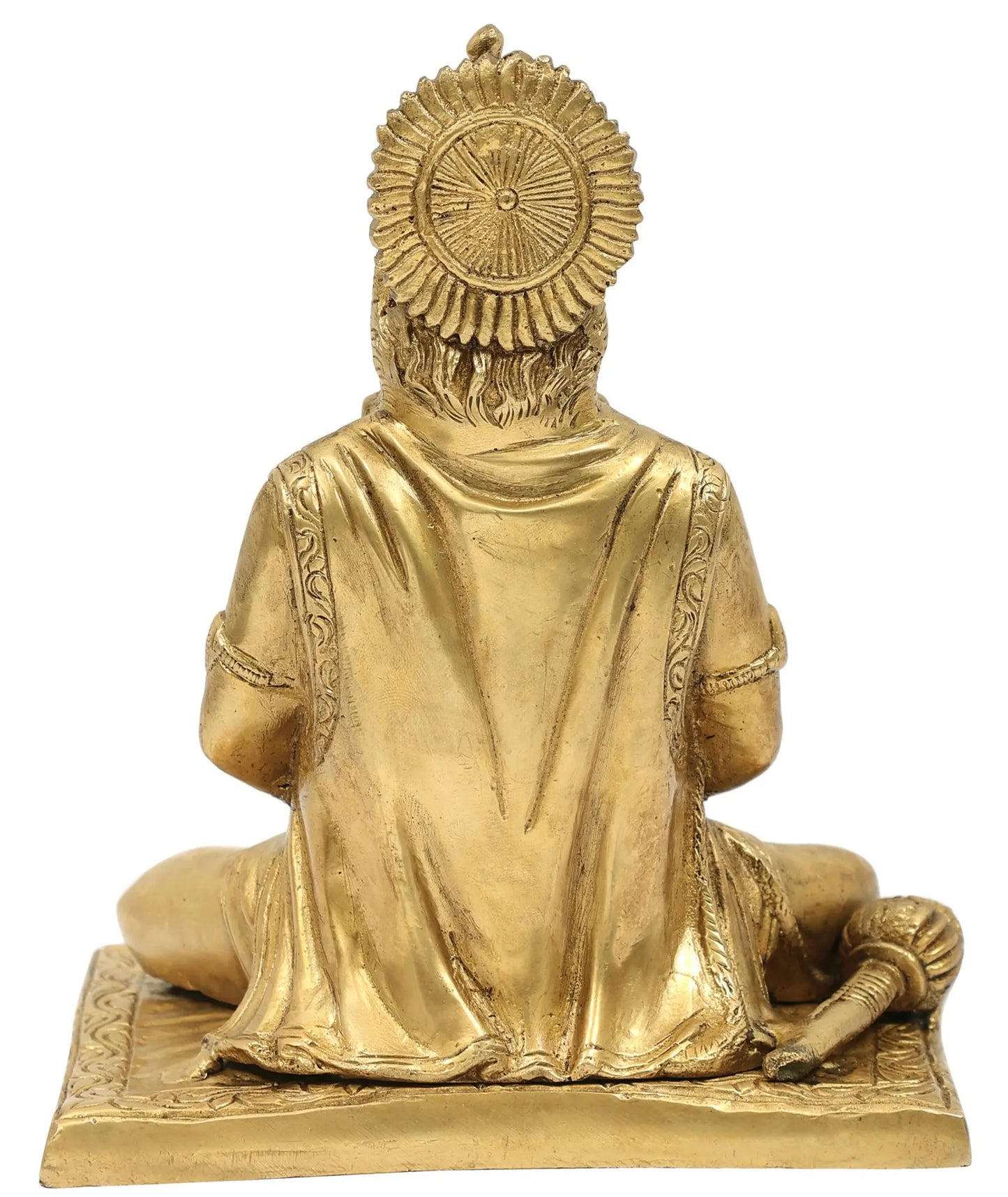 ब्रसौउरा® ध्यान मग्न हनुमान | प्राकृतिक पीतल फ़िनिश | ऊंचाई 7.5 इंच और वज़न 2.60 किलोग्राम