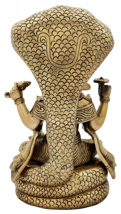Brassaura® Brass Vishnu Statue | Height 13 Inches & Weight 7.67 kg