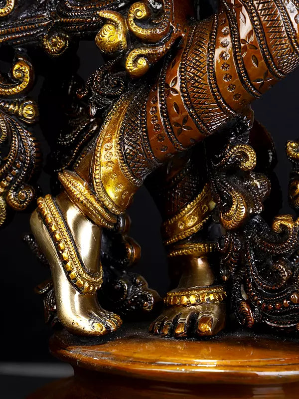 Brassaura® Brass Krishna Statue | Height 35 Inches & Weight 28.45 kg