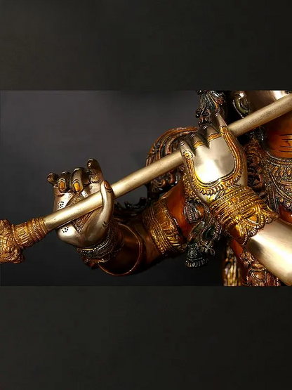 Brassaura® Brass Krishna Statue | Height 57 Inches & Weight 75.58 kg