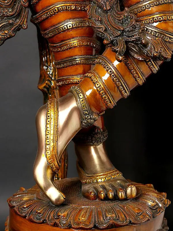Brassaura® Brass Krishna Statue | Height 57 Inches & Weight 75.58 kg