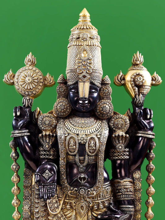 Brassaura® Lord Venkateshwara Statue | Brass | Height 47 Inches & Weight 48 kgs