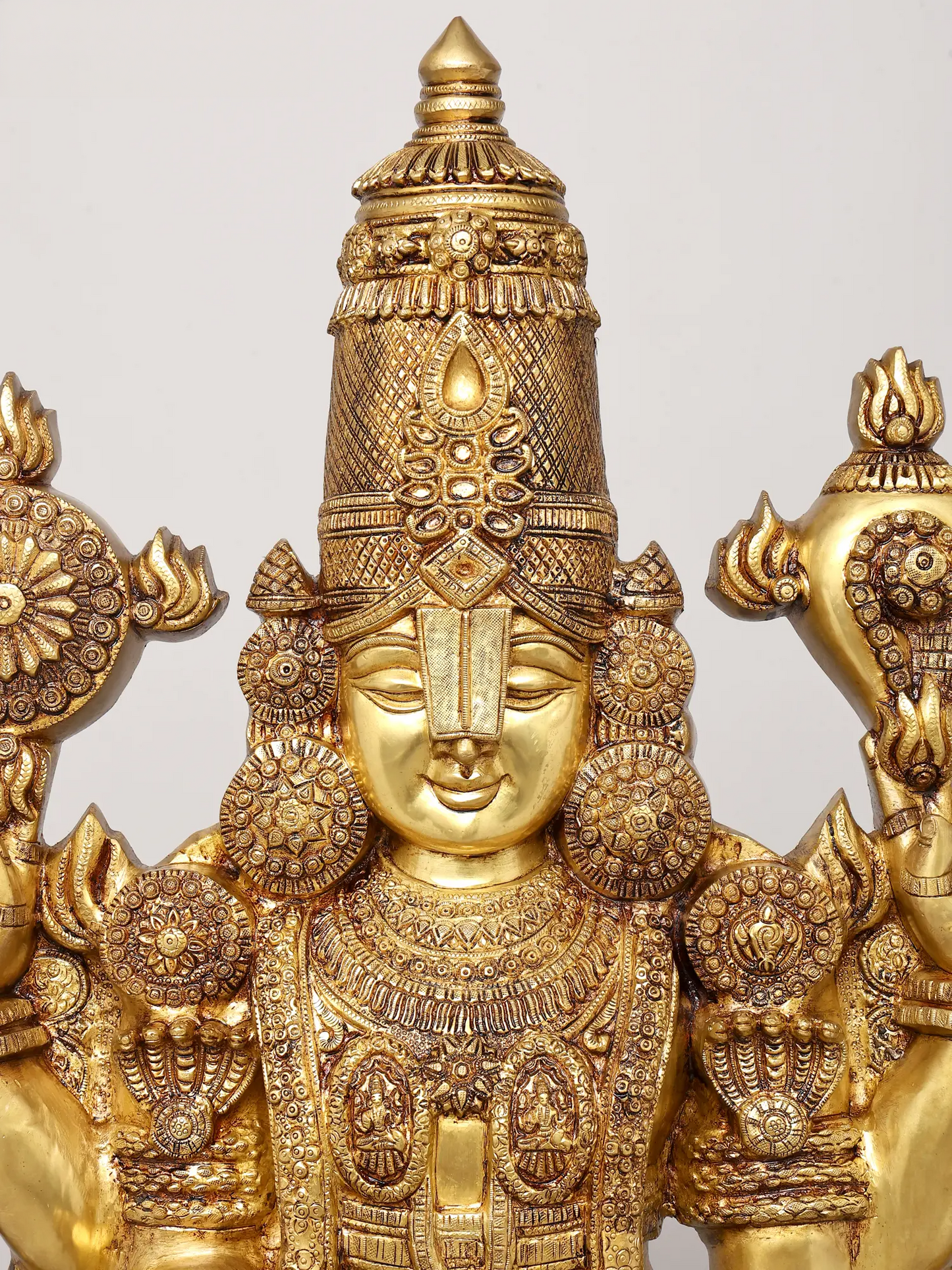 Brassaura® Lord Venkateshwara Statue | Brass | Height 47 Inches & Weight 48 kgs