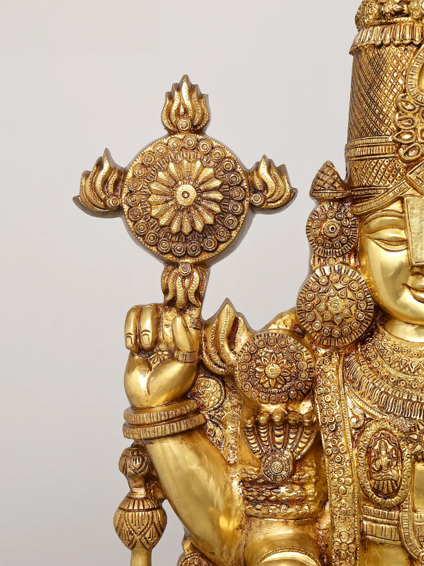 Brassaura® Lord Venkateshwara Statue | Brass | Height 47 Inches & Weight 48 kgs