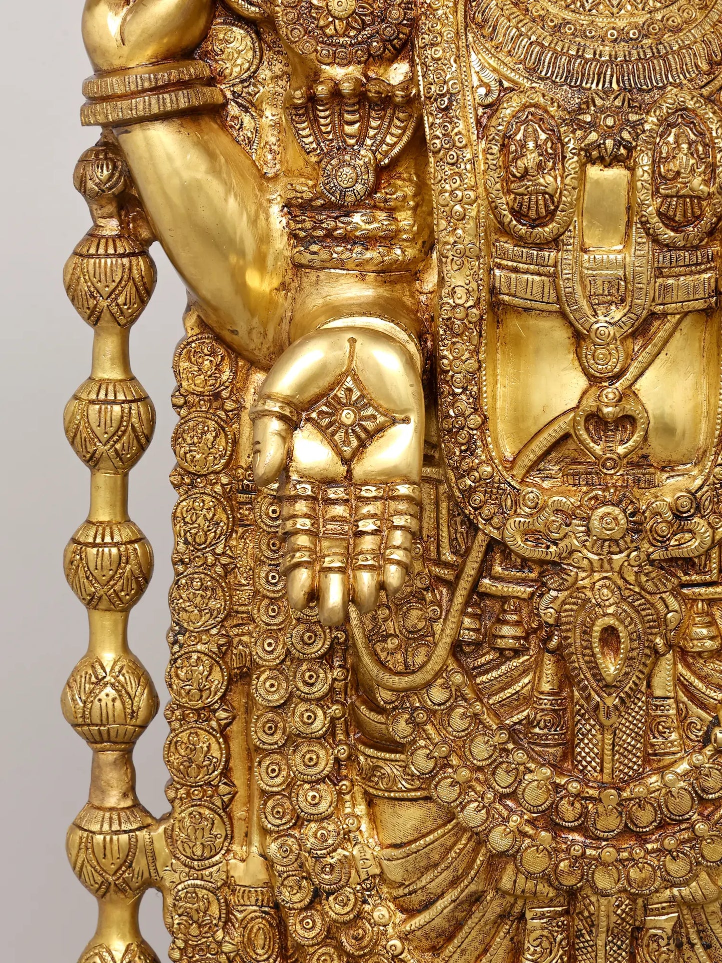 Brassaura® Lord Venkateshwara Statue | Brass | Height 47 Inches & Weight 48 kgs