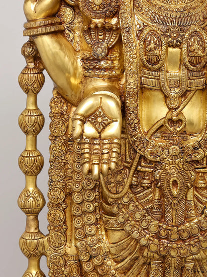 Brassaura® Lord Venkateshwara Statue | Brass | Height 47 Inches & Weight 48 kgs