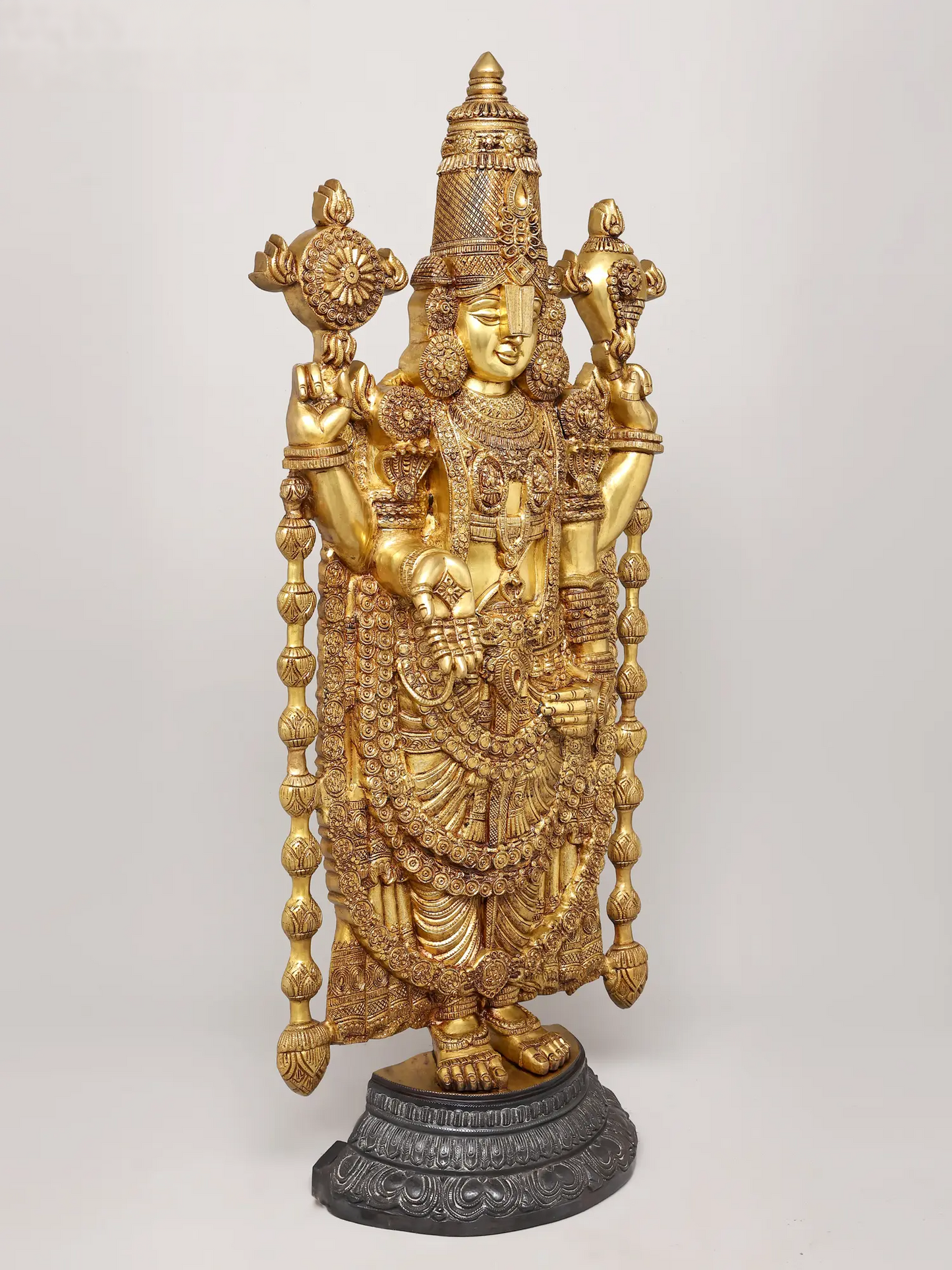 Brassaura® Lord Venkateshwara Statue | Brass | Height 47 Inches & Weight 48 kgs