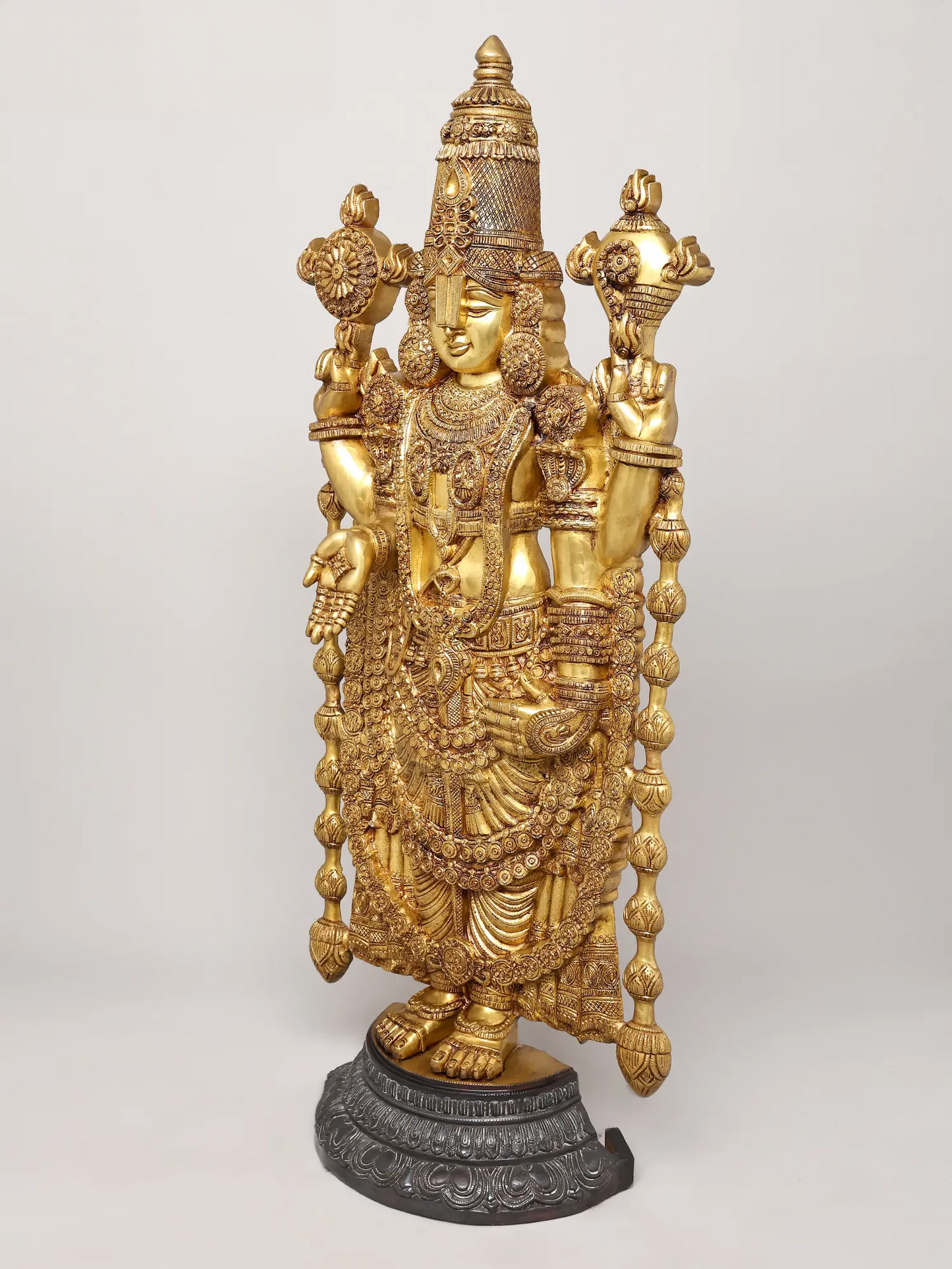 Brassaura® Lord Venkateshwara Statue | Brass | Height 47 Inches & Weight 48 kgs