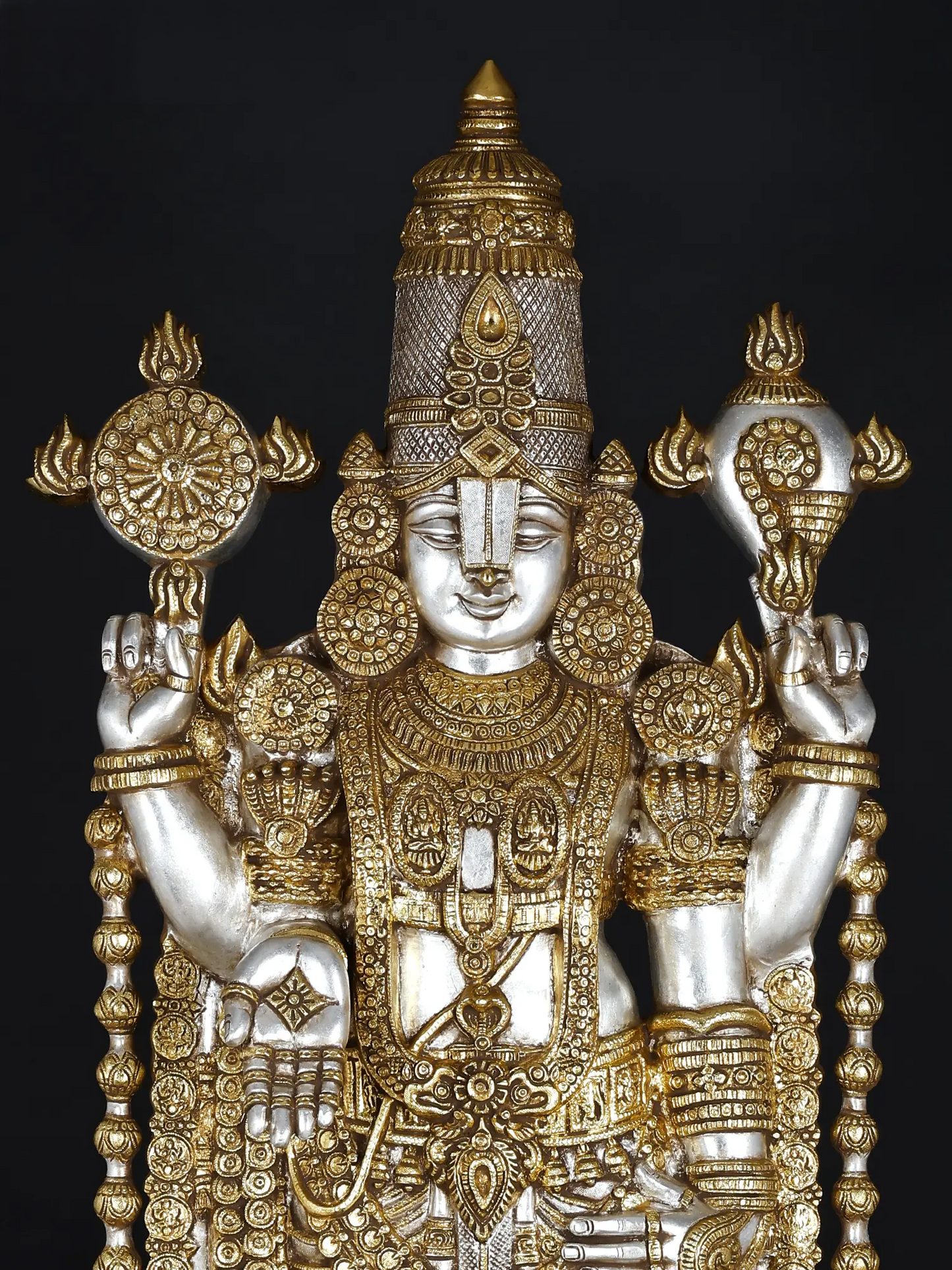 Brassaura® Lord Venkateshwara Statue | Brass | Height 47 Inches & Weight 48 kgs