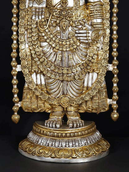 Brassaura® Lord Venkateshwara Statue | Brass | Height 47 Inches & Weight 48 kgs