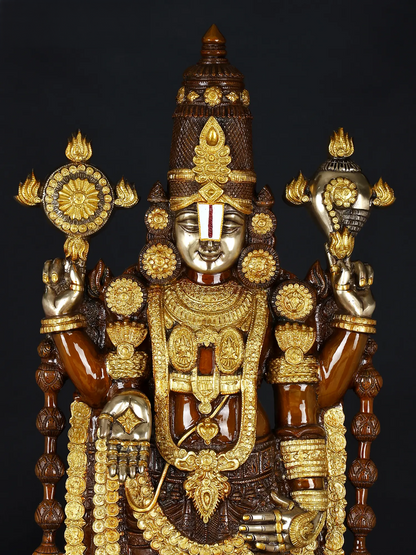 Brassaura® Lord Venkateshwara Statue | Brass | Height 47 Inches & Weight 48 kgs