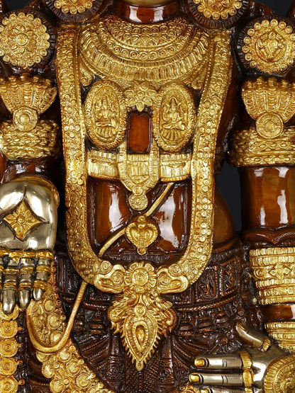 Brassaura® Lord Venkateshwara Statue | Brass | Height 47 Inches & Weight 48 kgs