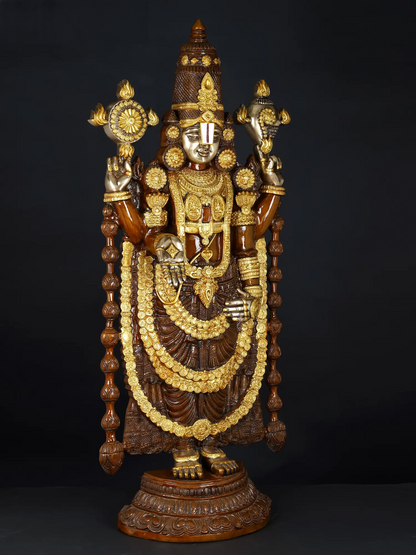 Brassaura® Lord Venkateshwara Statue | Brass | Height 47 Inches & Weight 48 kgs
