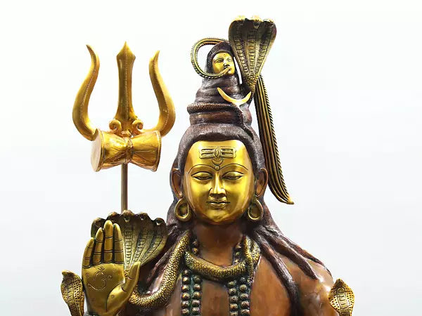 Brassaura® Brass Shiva Statue | Height 53 Inches & Weight 131 kg