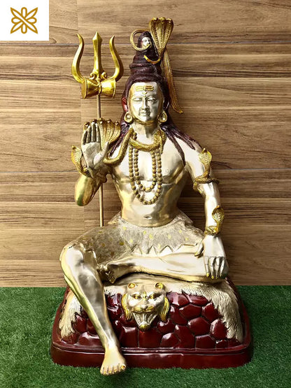 Brassaura® Brass Shiva Statue | Height 53 Inches & Weight 131 kg