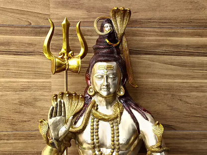 Brassaura® Brass Shiva Statue | Height 53 Inches & Weight 131 kg