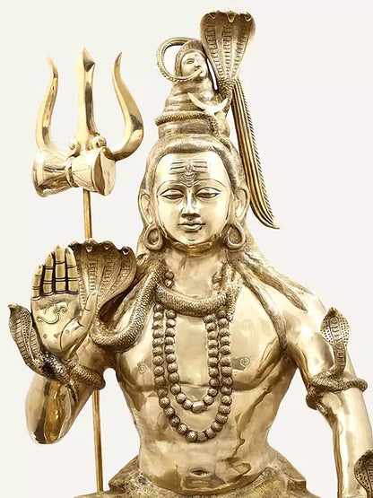 Brassaura® Brass Shiva Statue | Height 53 Inches & Weight 131 kg