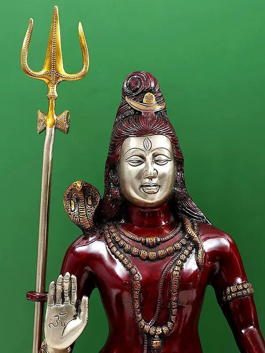 Brassaura® Brass Shiva Statue | Height 22 Inches & Weight 15.40 kg