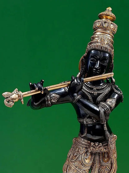 Brassaura® Brass Krishna Statue | Height 23 Inches & Weight 8.20 kg