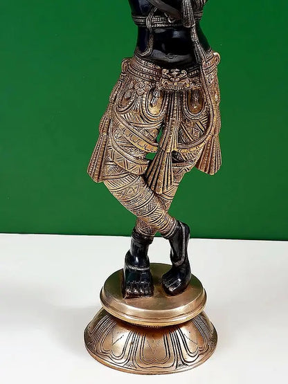 Brassaura® Brass Krishna Statue | Height 23 Inches & Weight 8.20 kg