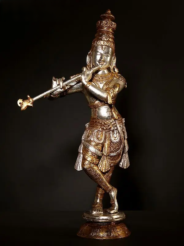 Brassaura® Brass Krishna Statue | Height 23 Inches & Weight 8.20 kg