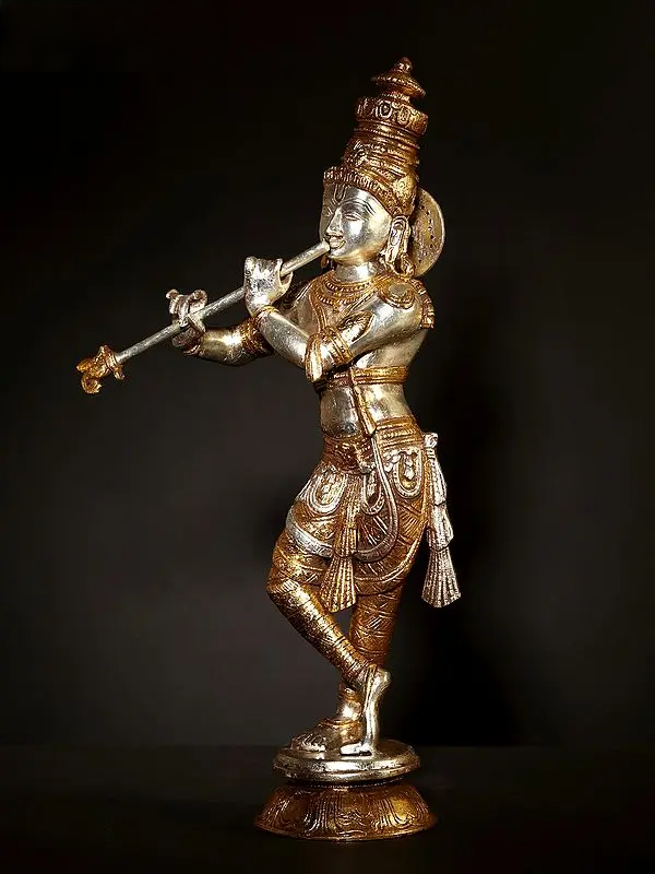 Brassaura® Brass Krishna Statue | Height 23 Inches & Weight 8.20 kg