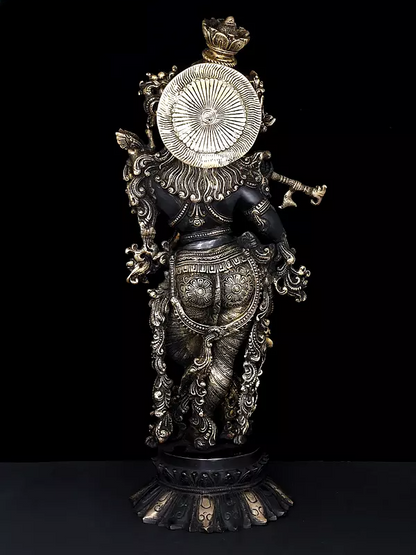Brassaura® Brass Krishna Statue | Height 26 Inches & Weight 14.96 kg