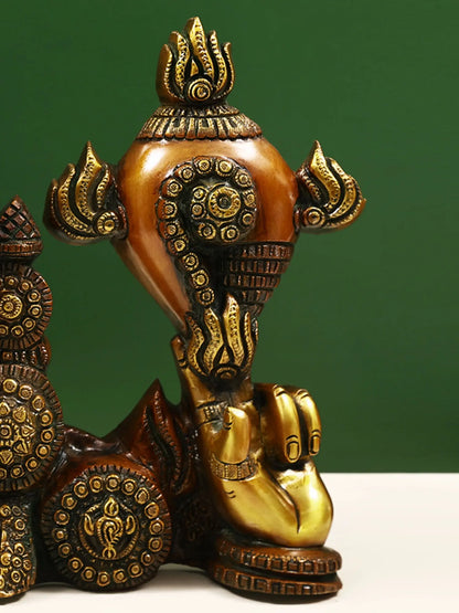 Brassaura® Lord Balaji Bust Brass Statue | Height 15 Inches & Weight 9.76 kgs