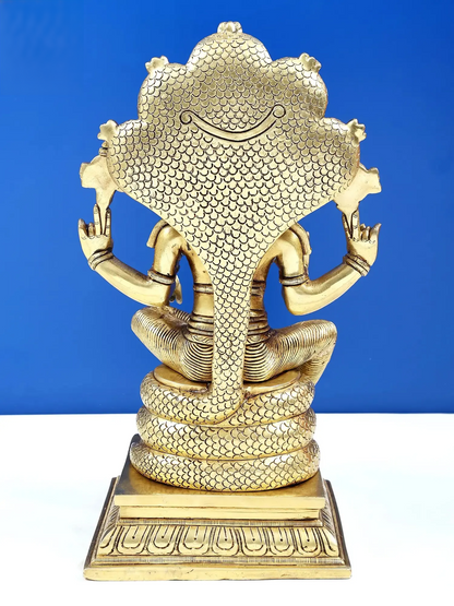 Brassaura® Lord Vishnu on Sheshnag Brass Statue | Height 14 Inches & Weight 8.30 kgs
