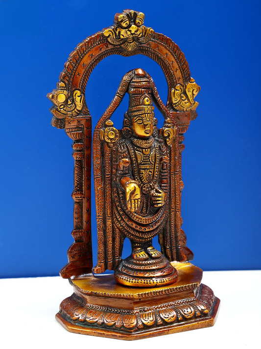 Estátua de Latão Brassaura® Mini Lord Balaji | 7,62 cm de Altura e 1,56 kg de Peso